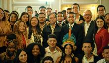 El Presidente Gustavo Petro @PetroGustavo con el nuevo Consejo Nacional de Juventud. 